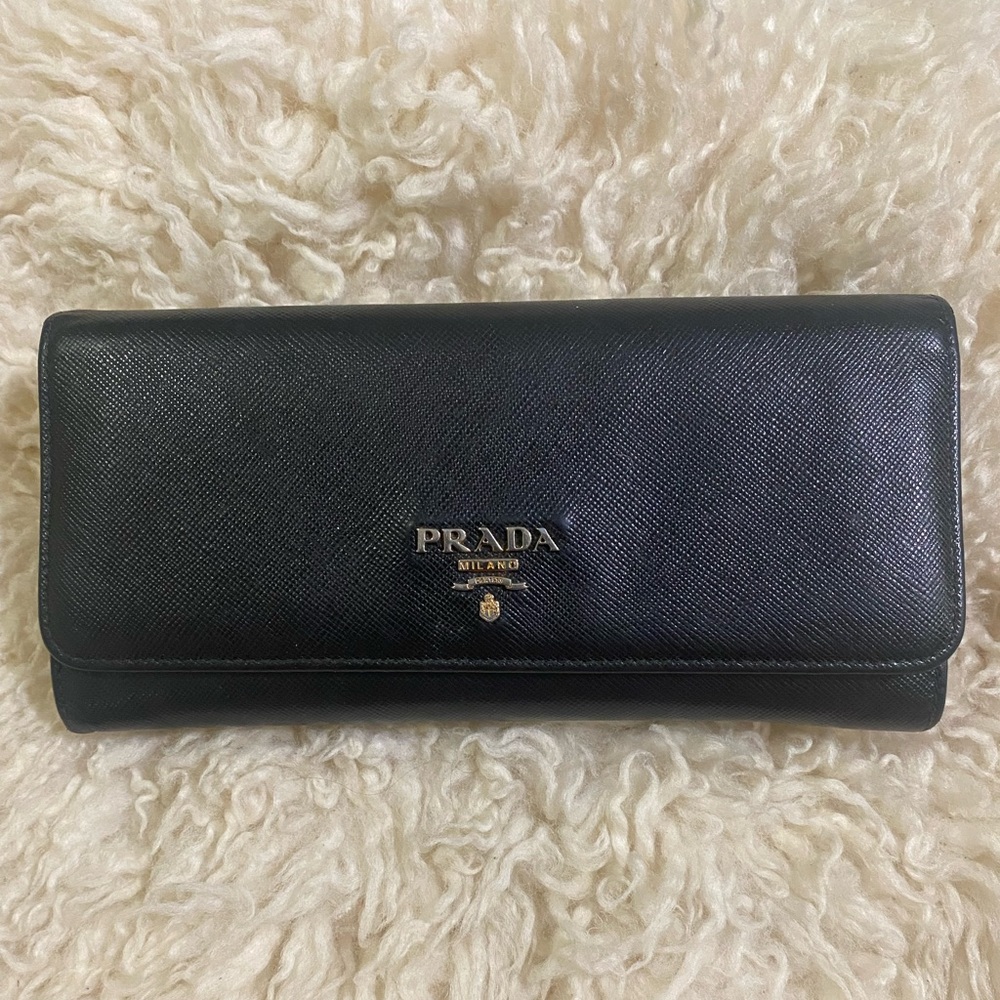 Prada/ Large Saffiano Leather Wallet